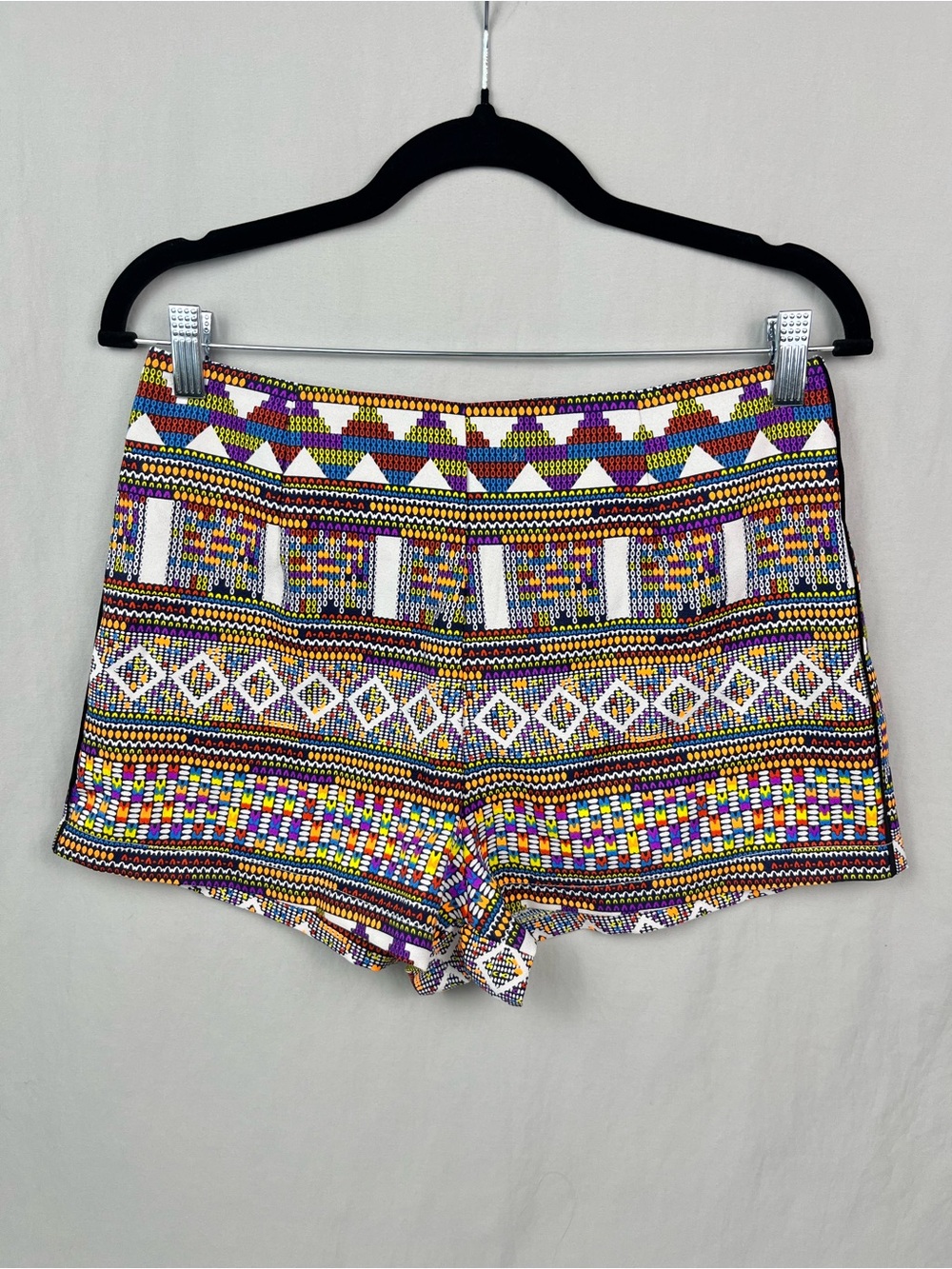 Boho Tribal-Inspired Geometric Print Women's Shorts Med Bohemian Hippie Festival